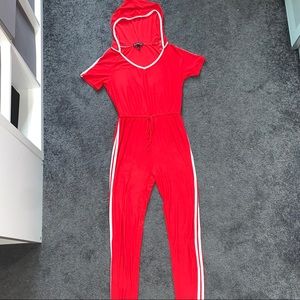 Red jumpsuit